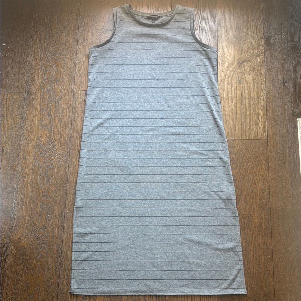 Banana Republic Gray Striped Dress